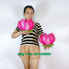 Hoa sen múa văn nghệ chất liệu nan sắt dùng cực bền và đẹp kích cỡ 40cm, 10 cánh