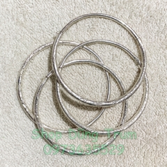 Kiềng bạc tròn đường kính 13cm, kiềng hầu đồng trang trí tượng