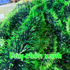 Dây Chồn Xanh Tuyết Dài 2m Rộng 7cm Trang Trí Noel Sự Kiện Tết