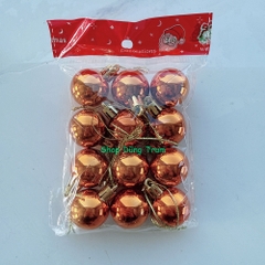 Set 12 quả Châu trang trí Noel đường kính 3cm đủ màu sắc Decor siêu xinh