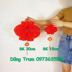 Đèn Lồng Đỏ trang trí Tết chữ Phúc chất liệu chống nước sẵn đủ size