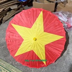 Ô múa Việt Nam Cờ Đỏ Sao Vàng biểu diễn trang trí chất liệu trụ gỗ chắc chắn