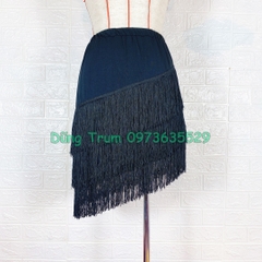 Chân Váy Khiêu Vũ Cao Cấp Tua Rua 3 Tầng Chéo Nhảy Latin Cực Đẹp