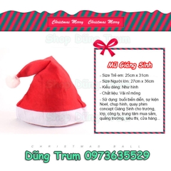 Mũ Noel Vải Nỉ Mỏng