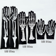 Găng tay xương hóa trang Halloween, đôi găng tay ma quỷ Halloween