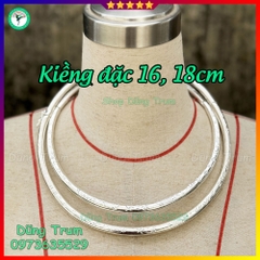 Kiềng bạc tròn đặc chụp ảnh áo dài, kiềng cổ hầu đồng phụ kiện