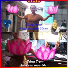 Hoa sen múa văn nghệ 60cm nan sắt dùng cực bền và đẹp kích cỡ 10 cánh