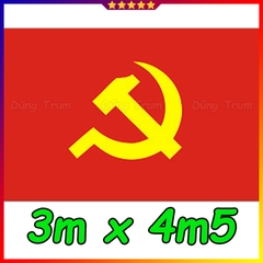 Cờ Đảng kích thước lớn 3m x 4m5 chất liệu Satanh bền đẹp