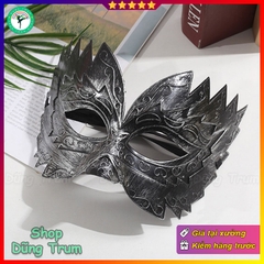 Mặt nạ răng cưa đen hóa trang Halloween bí ẩn