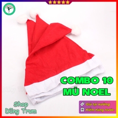 Combo 10 Mũ Noel Vải Nỉ Mỏng Hóa Trang Noel
