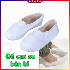 Giày múa dưỡng sinh đế bệt cao su, giày múa bale đồng diễn hội thao ngoài trời