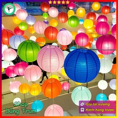 Đèn Lồng Tròn giấy lụa phong cách Nhật Bản chịu nắng mưa trang trí decor siêu đẹp