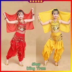 Trang phục Ấn độ múa trẻ em mẫu Quần khế kết hợp Áo yếm cực đẹp