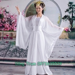 Trang phục Hằng Nga trắng tay rộng, trang phục Tiên Nữ hóa trang cổ trang siêu đẹp