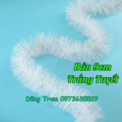 Dây Chồn Tuyết rộng 9cm 11cm to dài 2m Trang Trí Noel Giáng Sinh siêu đẹp