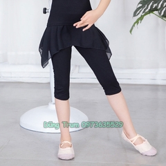 Quần múa bale trẻ em xẻ tà, quần nhảy múa ba lê siêu đẹp cho bé