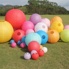 Đèn Lồng Tròn giấy lụa phong cách Nhật Bản chịu nắng mưa trang trí decor siêu đẹp