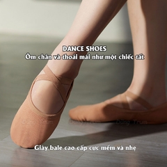 Giày Múa Bale Cao Cấp đệm 2 điểm cho chuyên nghiệp thi đấu biểu diễn