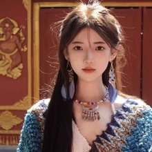 Vòng đầu dân tộc, vòng cổ bạc Miao lưỡi liềm phong cách dân tộc cho cả trẻ em và người lớn DT020