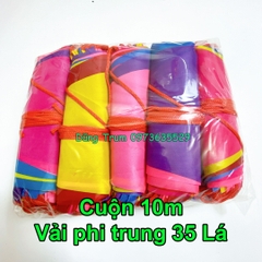 Cờ dây tam giác 10m, cờ đuôi nheo treo trang trí chất liệu vải phi bóng