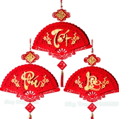 [Tặng Móc Treo] Dải chữ đỏ Tết Phúc Lộc Thọ treo trang trí Tết decor siêu đẹp 2024