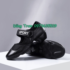 Giày Khiêu Vũ Quai Dán Da Cao Cấp Nhảy DanceSport Cực Đẹp