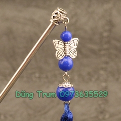 Trâm cài tua rua cổ trang hầu đồng trang trí đủ màu