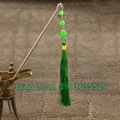 Trâm cài tua rua cổ trang hầu đồng trang trí đủ màu