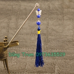 Trâm cài tua rua cổ trang hầu đồng trang trí đủ màu