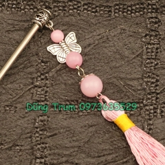 Trâm cài tua rua cổ trang hầu đồng trang trí đủ màu