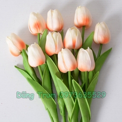 Hoa Tulip trang trí dài 34cm chất liệu cao su non thân thiện - Hoa Tuylip decor nhà cửa, văn phòng