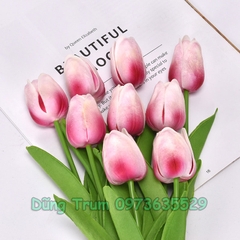 Hoa Tulip trang trí dài 34cm chất liệu cao su non thân thiện - Hoa Tuylip decor nhà cửa, văn phòng