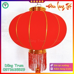 Đèn Lồng Trơn Trang Trí Vải Nhung treo Tết siêu đẹp đủ kích thước