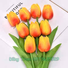 Hoa Tulip trang trí dài 34cm chất liệu cao su non thân thiện - Hoa Tuylip decor nhà cửa, văn phòng
