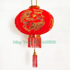 Đèn Lồng Đỏ Vải Nhung treo Tết chữ Chúc Mừng Năm Mới Vạn Sự Như Ý đủ kích thước