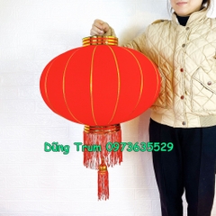 Đèn Lồng Trơn Trang Trí Vải Nhung treo Tết siêu đẹp đủ kích thước