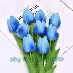 Hoa Tulip trang trí dài 34cm chất liệu cao su non thân thiện - Hoa Tuylip decor nhà cửa, văn phòng