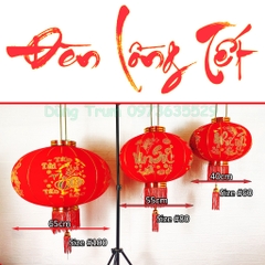 Đèn Lồng Đỏ Vải Nhung treo Tết chữ Chúc Mừng Năm Mới Vạn Sự Như Ý đủ kích thước