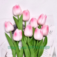 Hoa Tulip trang trí dài 34cm chất liệu cao su non thân thiện - Hoa Tuylip decor nhà cửa, văn phòng