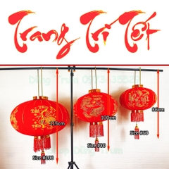 Đèn Lồng Đỏ Vải Nhung treo Tết chữ Chúc Mừng Năm Mới Vạn Sự Như Ý đủ kích thước