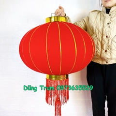 Đèn Lồng Trơn Trang Trí Vải Nhung treo Tết siêu đẹp đủ kích thước