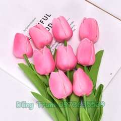 Hoa Tulip trang trí dài 34cm chất liệu cao su non thân thiện - Hoa Tuylip decor nhà cửa, văn phòng