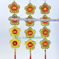 Dây liễng hoa vàng trang trí Tết chữ Chúc Mừng Năm Mới - An Khang Thịnh Vượng - Vạn Sự Như Ý