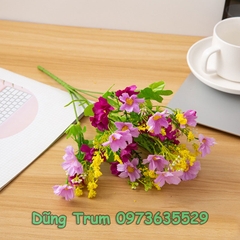 Cành Hoa Lan trang trí 28 bông 7 nhánh nhiều màu sắc Decor văn phòng sự kiện