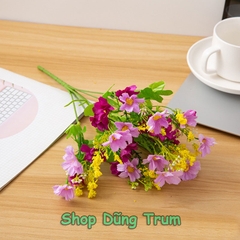 Cành Hoa Lan trang trí 28 bông 7 nhánh nhiều màu sắc Decor văn phòng sự kiện