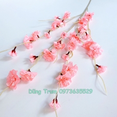 Hoa Đào Râu trang trí dài 105cm vải lụa thân lõi sắt bọc nhựa dễ dàng uốn nắn decor nhà cửa
