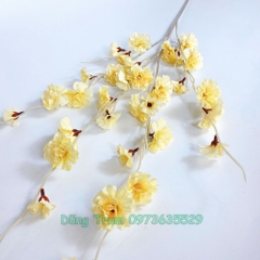 Hoa Đào Râu trang trí dài 105cm vải lụa thân lõi sắt bọc nhựa dễ dàng uốn nắn decor nhà cửa