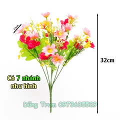 Cành Hoa Lan trang trí 28 bông 7 nhánh nhiều màu sắc Decor văn phòng sự kiện