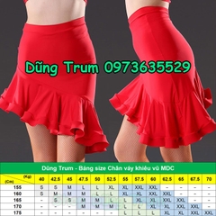 Chân váy khiêu vũ đuôi cá chéo có quần bảo hộ bên trong