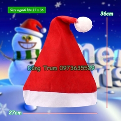 Mũ Noel Vải Nỉ Mỏng